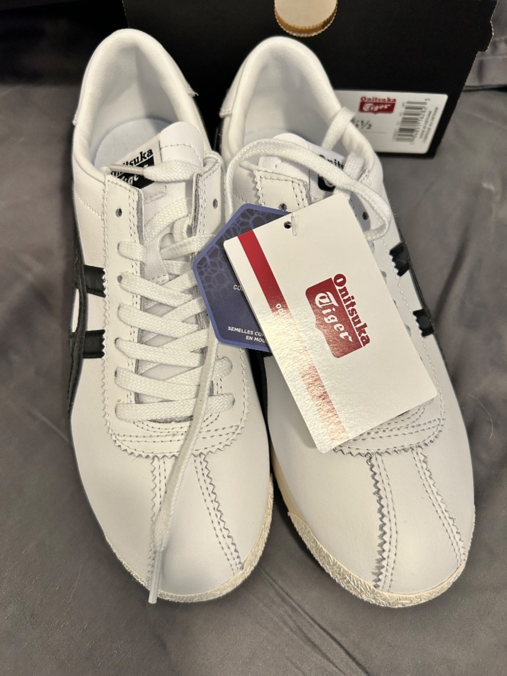 Onitsuka Tiger Corsair White and Black Sneakers (asics) - Picture 6 of 7